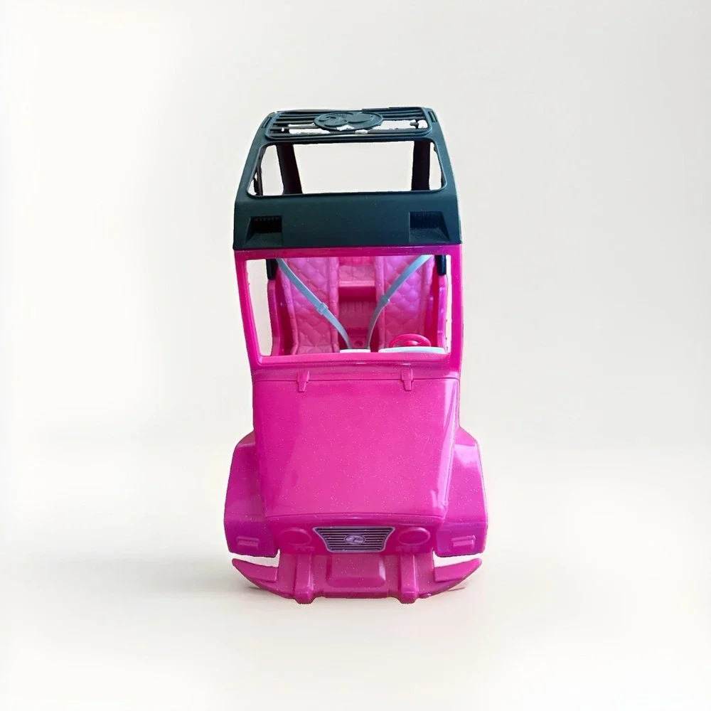 Barbie Doll Jeep Pink Passport Beach Glitter Cruiser Hardtop Mattel 2012 Car